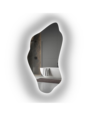 Unregelmäßig geformter Spiegel mit Beleuchtung...