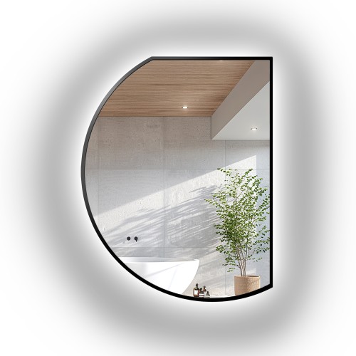 Spiegel mit unregelmäßiger Form in schwarzem matten... 2