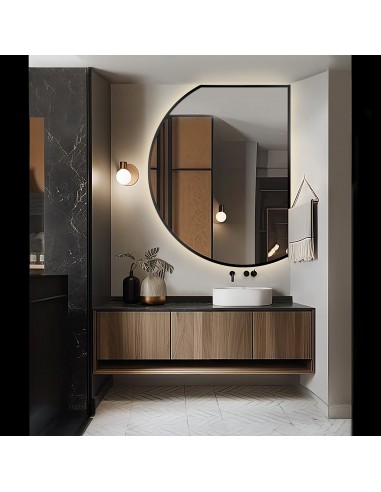 Spiegel mit unregelmäßiger Form in schwarzem...