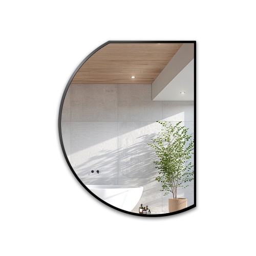 Spiegel mit unregelmäßiger Form in schwarzem, mattem... 2