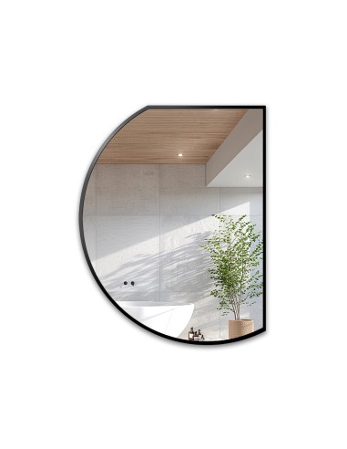 Spiegel mit unregelmäßiger Form in schwarzem,...