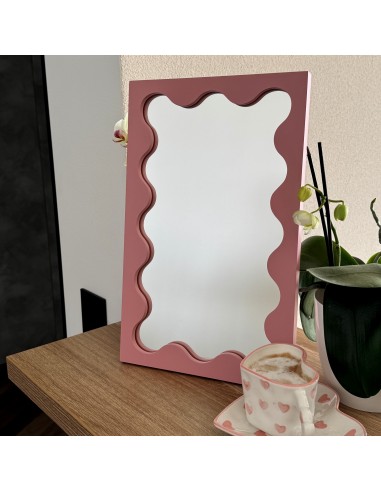 Kosmetikspiegel in rosa MDF-Rahmen – BLOBS...