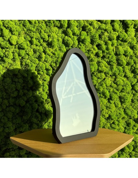 Kosmetikspiegel mit schwarzem MDF-Rahmen - STONE PETITE