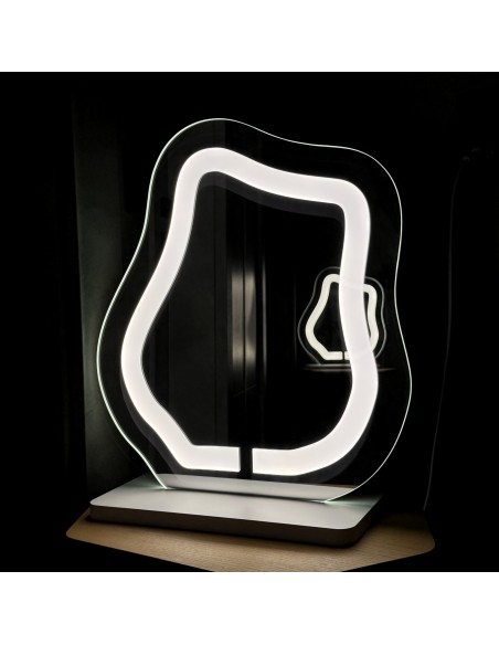 Kosmetikspiegel mit sandgestrahlter Beleuchtung - FLOW LED PETITE