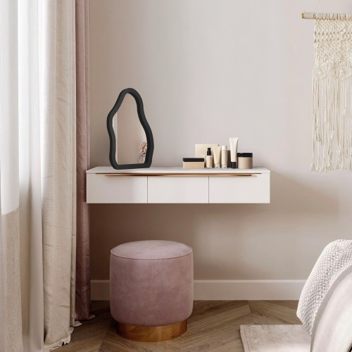 Kosmetikspiegel mit schwarzem MDF-Rahmen - STONE PETITE