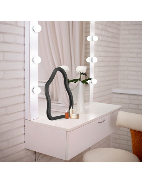 Kosmetikspiegel mit schwarzem MDF-Rahmen - STONE PETITE