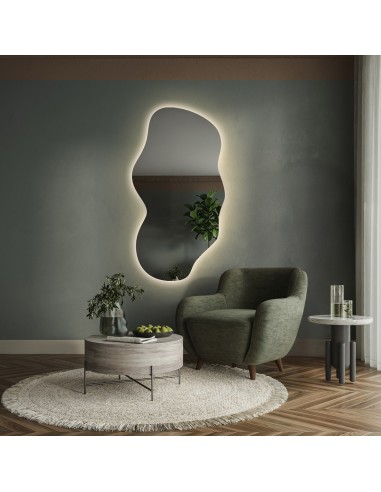 Spiegel in organischer Form mit Beleuchtung –...