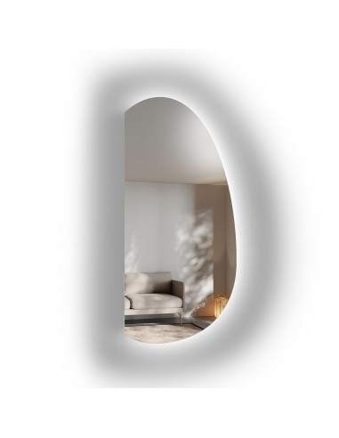 Spiegel in organischer Form mit LED-Beleuchtung...