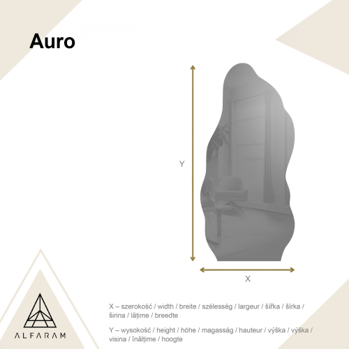 Organisch geformter Spiegel mit Beleuchtung - AURO LED 2 2