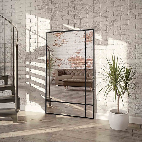 Spiegel in Loftoptik mit Sprossenleisten - LUKAS -...