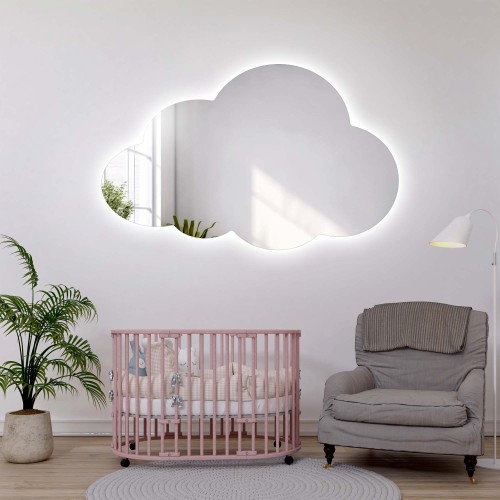 Wandspiegel für das Kinderzimmer in Form einer Wolke mit...