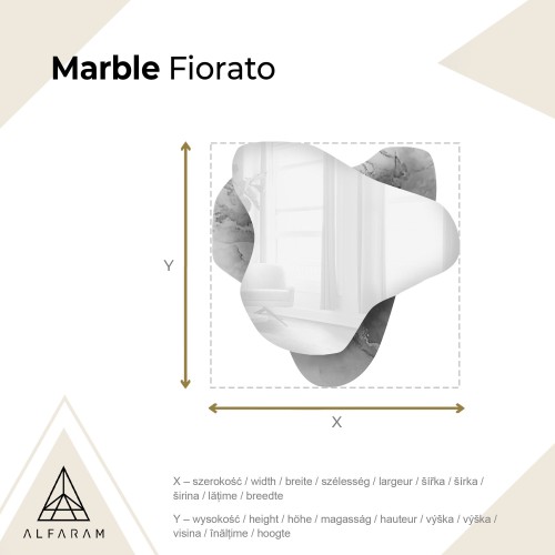 Unregelmäßiger Spiegel auf rosafarbenem Marmor – MARBLE... 2