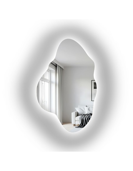 Asymmetrischer Spiegel mit Beleuchtung – POCO LED