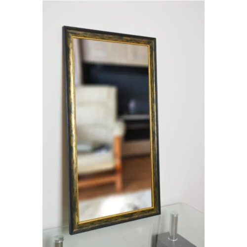 Spiegel mit goldgrünem Holzrahmen - 5401001 2