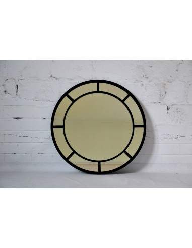 Rundspiegel in Loftoptik mit Sprossenleisten...