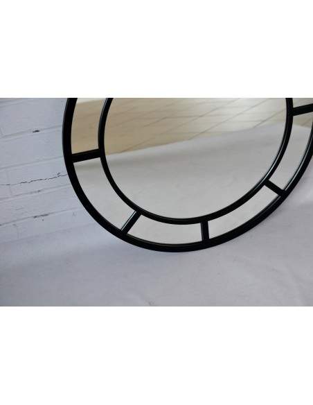 Rundspiegel in Loftoptik mit Sprossenleisten MDF - MONA