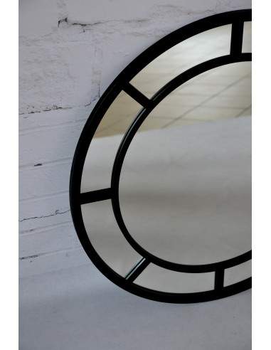 Rundspiegel in Loftoptik mit Sprossenleisten...