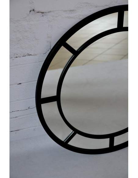 Rundspiegel in Loftoptik mit Sprossenleisten MDF - MONA