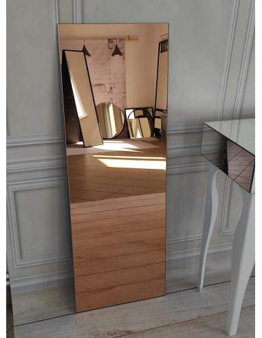 Rechteckiger Spiegel in Kupfer, dekorative...