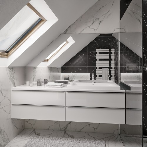 Dachschrägenspiegel für Badezimmer - NACH MAẞ - DAJNA