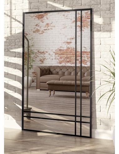 Spiegel in Loftoptik mit Sprossenleisten -...