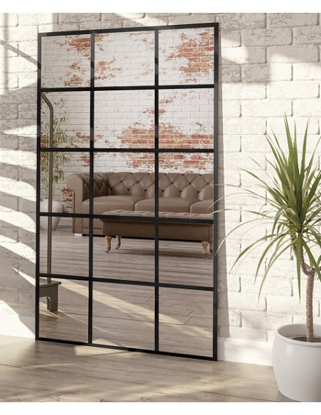 Spiegel in Loftoptik mit Sprossenleisten - 15 QUATER - Rahmenfarbe nach Wahl