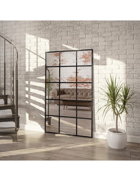 Spiegel in Loftoptik mit Sprossenleisten - 15 QUATER - Rahmenfarbe nach Wahl