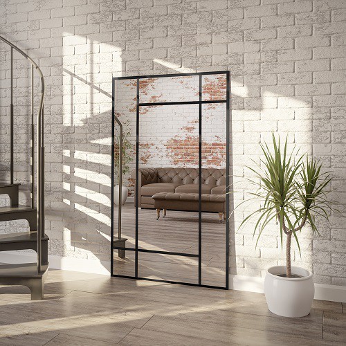 Spiegel in Loftoptik mit Sprossenleisten - HEKTOR -...