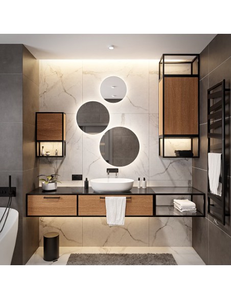 Set bestehend aus drei Rundspiegeln mit Hintergrundbeleuchtung - TRES LED