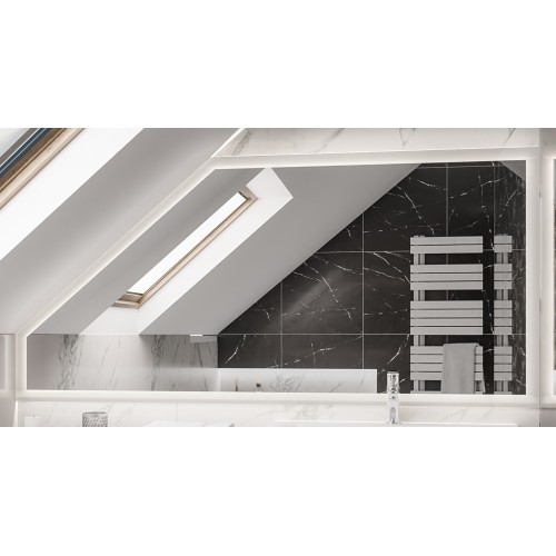 Dachschrägenspiegel sandgestrahlt - NACH MAẞ - NIDA LED 2