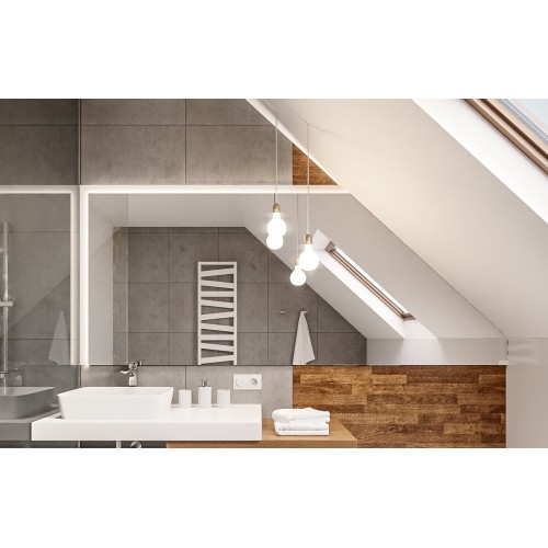 Dachschrägenspiegel sandgestrahlt - NACH MAẞ - RABA LED 2