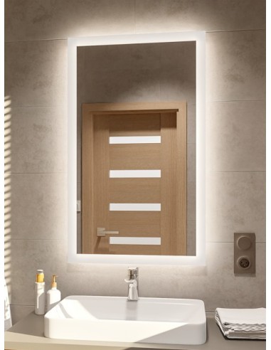 Rechteckiger Spiegel mit Hintergrundbeleuchtung...