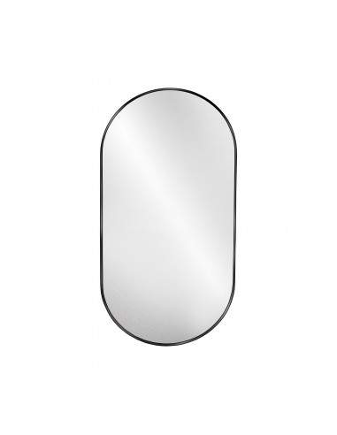 Ovaler Spiegel in schwarzem MDF SLIM Rahmen -...
