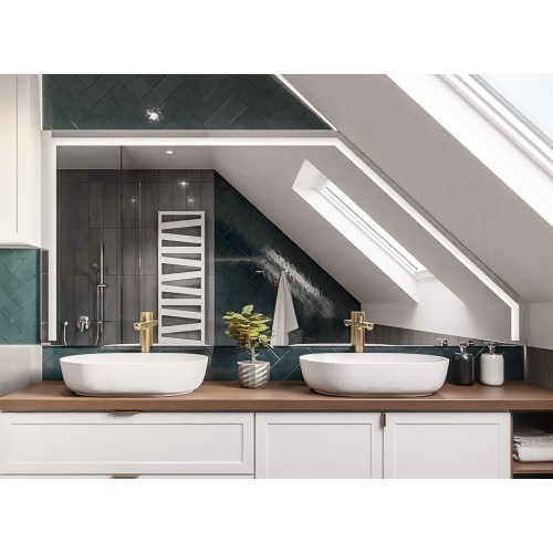 Sandgestrahlter Spiegel für das Dachgeschoss mit... 2