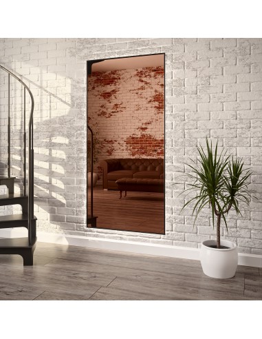 Rechteckiger Spiegel in Kupfer, dekorative...