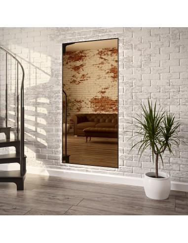 Rechteckiger Spiegel in Kupfer, dekorative...