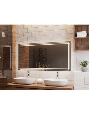 Spiegel mit Hintergrundbeleuchtung, rechteckig...