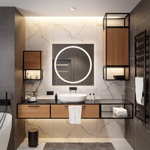 Badezimmerspiegel mit Hintergrundbeleuchtung - HUGO LED