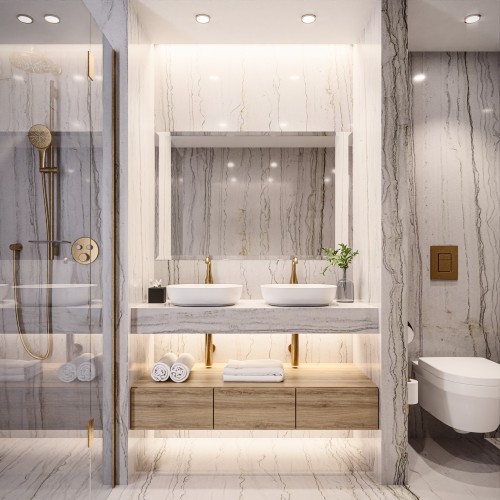 Badezimmerspiegel, rechteckig facettiert - PHASE NACH MAẞ