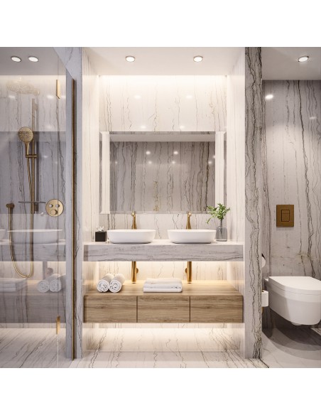 Badezimmerspiegel, rechteckig facettiert - PHASE NACH MAẞ