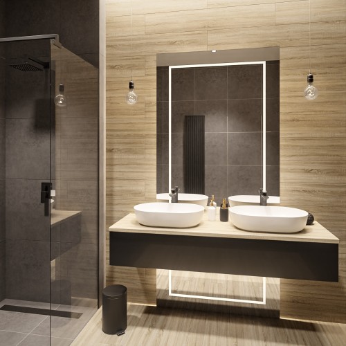 Rechteckiger Spiegel mit Hintergrundbeleuchtung,... 2