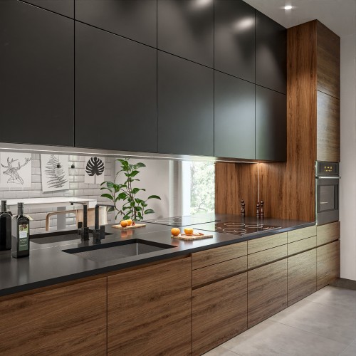 Spiegelpaneele für Küche - Spiegeltafel in Silber - NACH MAẞ