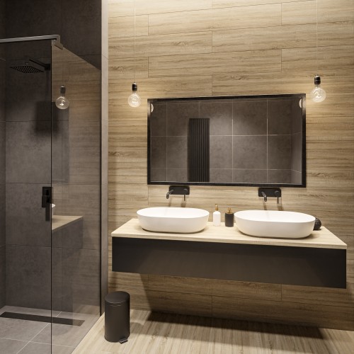 Spiegel für Schminktisch, Rahmen in Schwarz 60x80 - 1503001