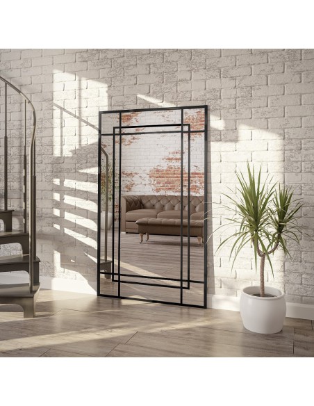 Spiegel in Loftoptik mit Sprossenleisten - GABRIELA BIS - Rahmenfarbe nach Wahl