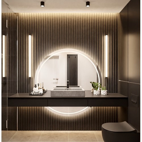 Runder Badezimmerspiegel mit Hintergrundbeleuchtung,...