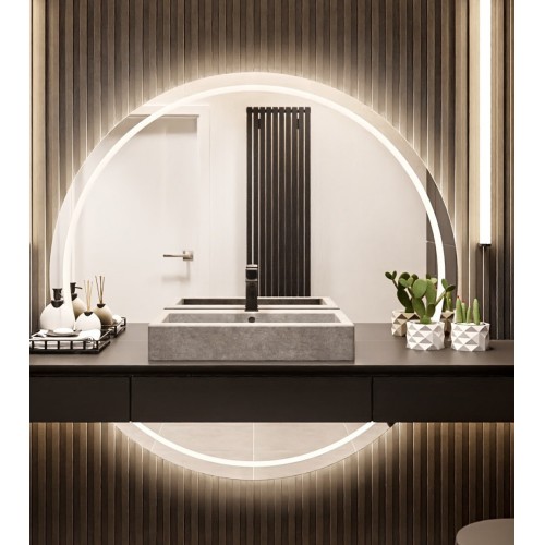 Runder Badezimmerspiegel mit Hintergrundbeleuchtung,... 2