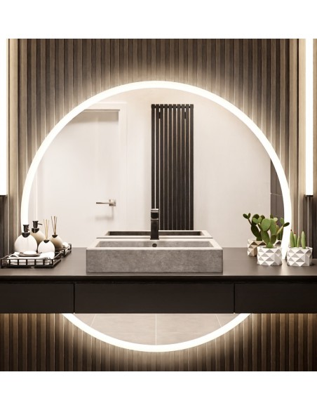 Runder Badezimmerspiegel mit Hintergrundbeleuchtung, zweiteilig WIRO LED II