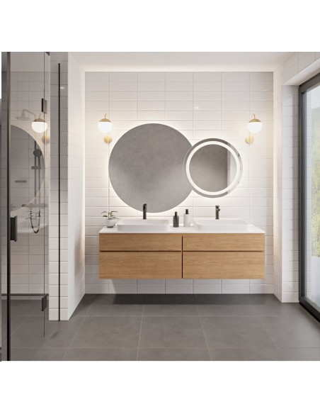 Badezimmer Spiegel Set mit Beleuchtung - ASTERIA LED