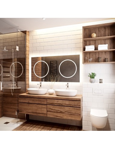 Rechteckiger Badezimmerspiegel mit...