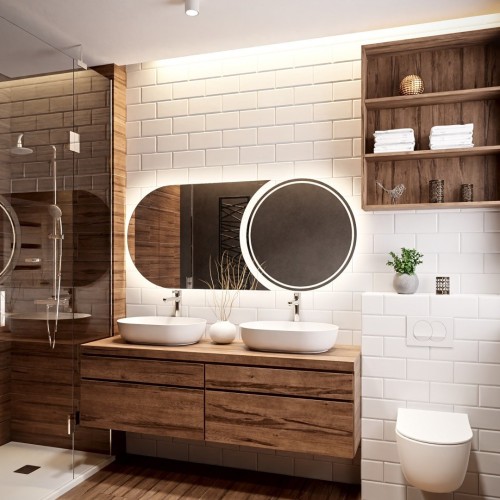 Moderner Badezimmerspiegel mit Hintergrundbeleuchtung,... 2